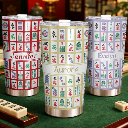 Mahjong Pattern Matching Name - Personalized Tumbler