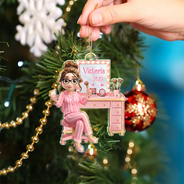 Gift For Women, Happy, Christmas - Makeup Girl Beauty 3D Effect - Personalized Custom Shaped Acrylic Ornament