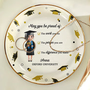 Graduation,Gift For Bestie,Gift For Girlfriend,Gift For Daughter,Happy - May You Be Proud Of The Work You Do - Personalized Ring Dish