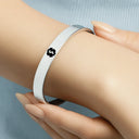 Gift For Yourself,Gift For Women,Gift For Men - Medical ID Health Condition - Personalized Bangle Bracelet Cuff