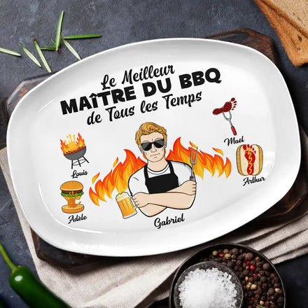 Meilleur Maître Du BBQ - Assiette Personnalisée