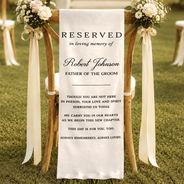 Sentimental,Family,Wedding,Custom Text - Memorial Always Remembered Always Loved - Personalized Chair Sign