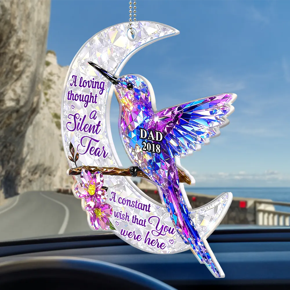 Memorial, Family, Gift For Men, Gift For Women, Sad, Top Market - Memorial Crystal Effect Those We Love Don't Go Away - Personalized Acrylic Car Hanger