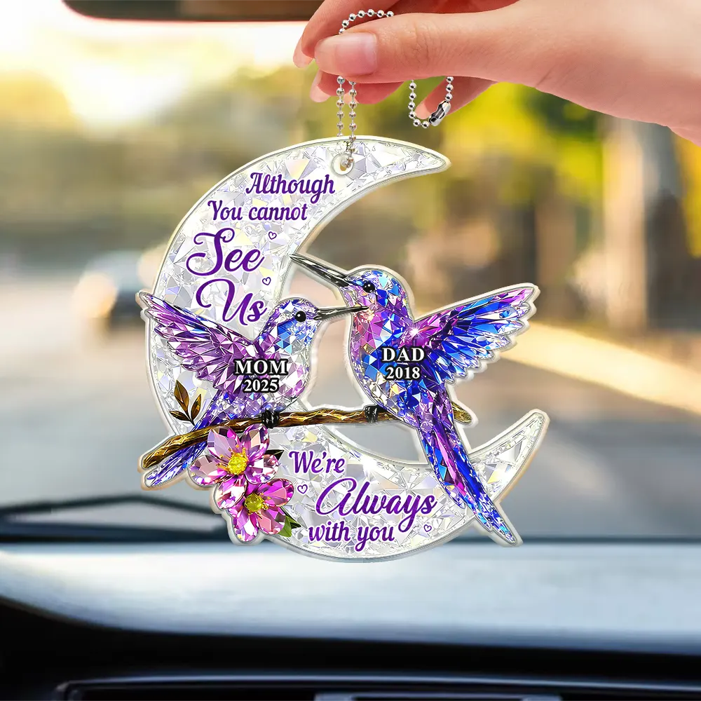 Memorial, Family, Gift For Men, Gift For Women, Sad, Top Market - Memorial Crystal Effect Those We Love Don't Go Away - Personalized Acrylic Car Hanger