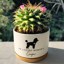Memorial,Pet Lovers,Pet Mom,Pet Dad,Dog Lovers,Dog Mom,Dog Dad,Sad - Memorial Never Forgotten - Personalized Ceramic Plant Pot