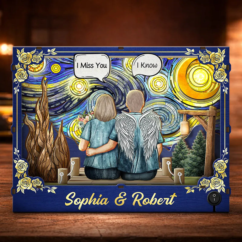Family,Memorial,Love,Sad,Non-Eng,Vector,Sympathetic - Memorial Still Talk About You Family Starlit Night - Personalized DIY Book Nook Kit