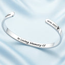 Memorial,Family,Gift For Father,Gift For Mother,Sad,Non-Eng,Icon,Sympathetic - Memorial Your Wings Were Ready - Personalised Bangle Bracelet Cuff
