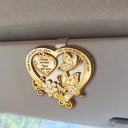 Memorial,Family,Gift For Men,Gift For Women,Sad,Top Market - Memorial Your Wings Were Ready Diamond 3D Effect - Personalized Custom Shaped Car Visor Clip