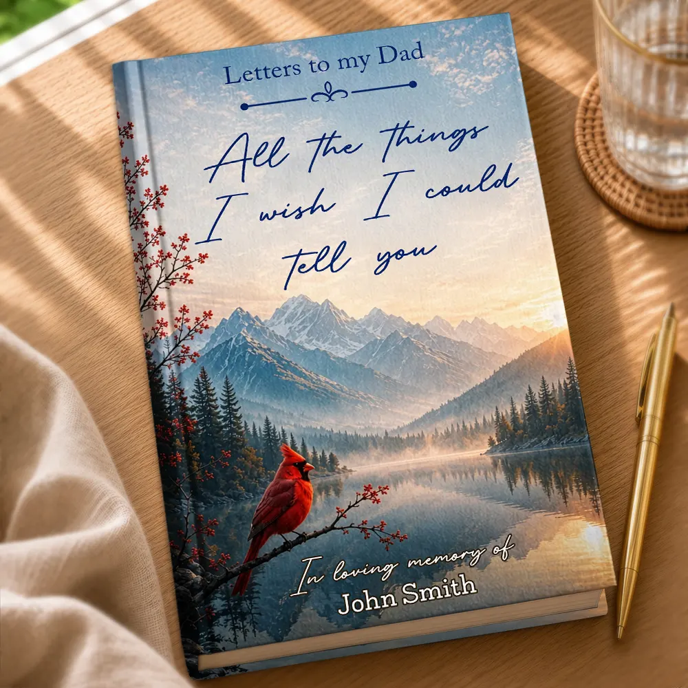 Memorial Letters To Loved One In Heaven All The Things I Wish I Could Tell You - Personalized Hardcover Journal