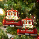 Farm, Gift For Yourself, Gift For Women, Gift For Men, Happy, Christmas - Merry Cluckmas Red Truck - Personalized Custom Shaped Wooden Ornament