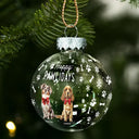 Dog Lovers,Pet Lovers,Happy,Christmas - Merry Woofmas - Personalized Ball Ornament
