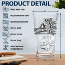 Gift For Father,Gift For Grandpa,Independence Day,Icon,Confident - Metal Effect Best Dad Grandpa Ever - Personalized Beer Glass