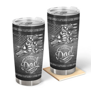 Gift For Father,Gift For Grandpa,Independence Day,Icon,Confident - Metal Effect Best Dad Grandpa Ever - Personalized Tumbler