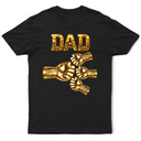 Gift For Father,Top Market,Non-Eng,Icon,Confident - Metal Effect Dad The Man The Myth The Legend Hand Punch - Personalized T Shirt