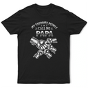 Gift For Grandpa,Proud,Icon - Metal Effect My Favorite People Call Me Papa - Personalized T Shirt