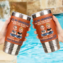 Top Market,Gift For Son,Gift For Children,Proud,Vector - Metal Effect Watching You Be A Dad - Personalized Leather Tumbler