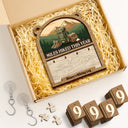 Gift For Yourself, Gift For Women, Gift For Men, Happy - Miles Hiked This Year - Personalized Hanging Tracker Sign
