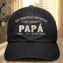 Gift For Yourself,Gift For Men,Gift For Grandpa,Gift For Father,Gift For Mother,Gift For Grandma,Spanish,Love - Mis Personas Favoritas Me Llaman Papá - Gorra De Denim Lavado Vintage Personalizada