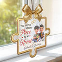 Gift For Couples,Gift For Husband,Gift For Wife,Gift For Boyfriend,Gift For Girlfriend,Love - Missing Pieces To My Heart - Personalized Window Hanging Suncatcher Ornament