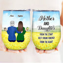 Mother Daughter Forever Linked Together - Gift For Mother, Mom Gift - Personalized Custom Wine Tumbler