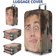 Christmas,Custom Photo,Gift For Couples,Humorous,Old Couples,Top Market,Upload Full Photo - Funny Gift For Travel Couples - Personalized Custom Photo Luggage Cover