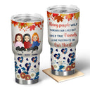 Only True Friends Leave Footprints On Our Heart - Christmas Gift For Besties - Personalized Custom 30 Oz Tumbler