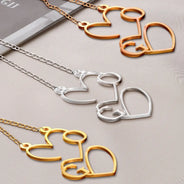 Gift For Couples,Family,Gift For Bestie - Initials Sign Name Family Together - Personalized Letter Necklace