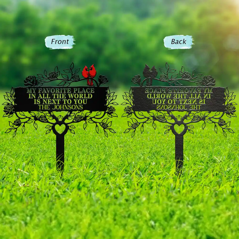 Gift For Couples,Love,Family - Family Together Home Sweet Home - Personalized Metal Garden Stake