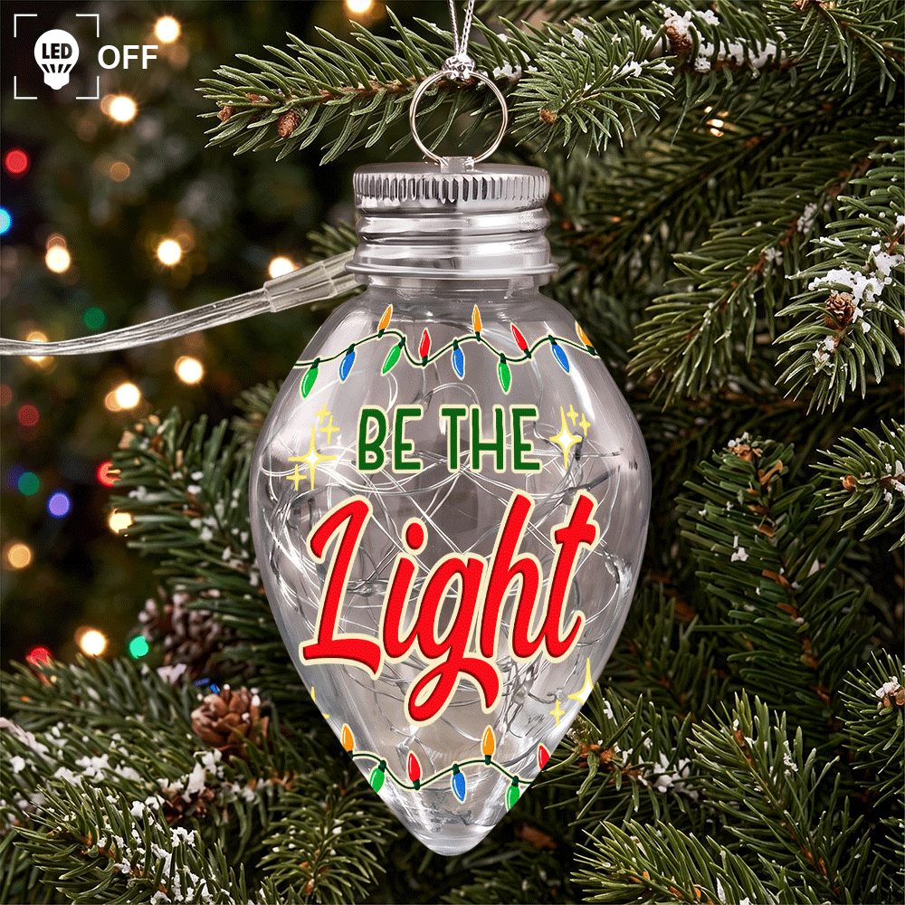 Christmas, Cozy, Custom Text - Christmas Decoration For Family - Personalized Be The Light Chili Bulb LED Light