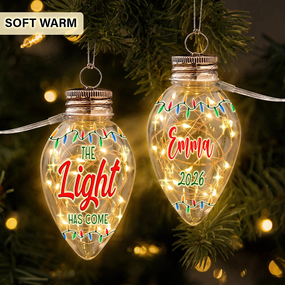 Christmas, Cozy, Custom Text - Christmas Decoration For Family - Personalized Be The Light Chili Bulb LED Light