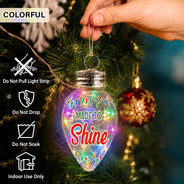 Christmas, Cozy, Custom Text - Christmas Decoration For Family - Personalized Be The Light Chili Bulb LED Light