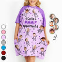 Gift For Wife,Gift For Yourself,Gift For Women,Parents,Gift For Mother,Gift For Grandma,Gift For Grandparents,French,Non-Eng,Photo,Icon,Adorable - Photo Personnalisable Cette Mamie Maman Appartient À - Robe T-Shirt De Nuit Femme Personnalisée