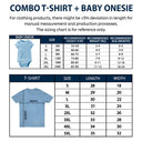 First Father Day With Baby - Personalized Combo T Shirt And Baby Onesie