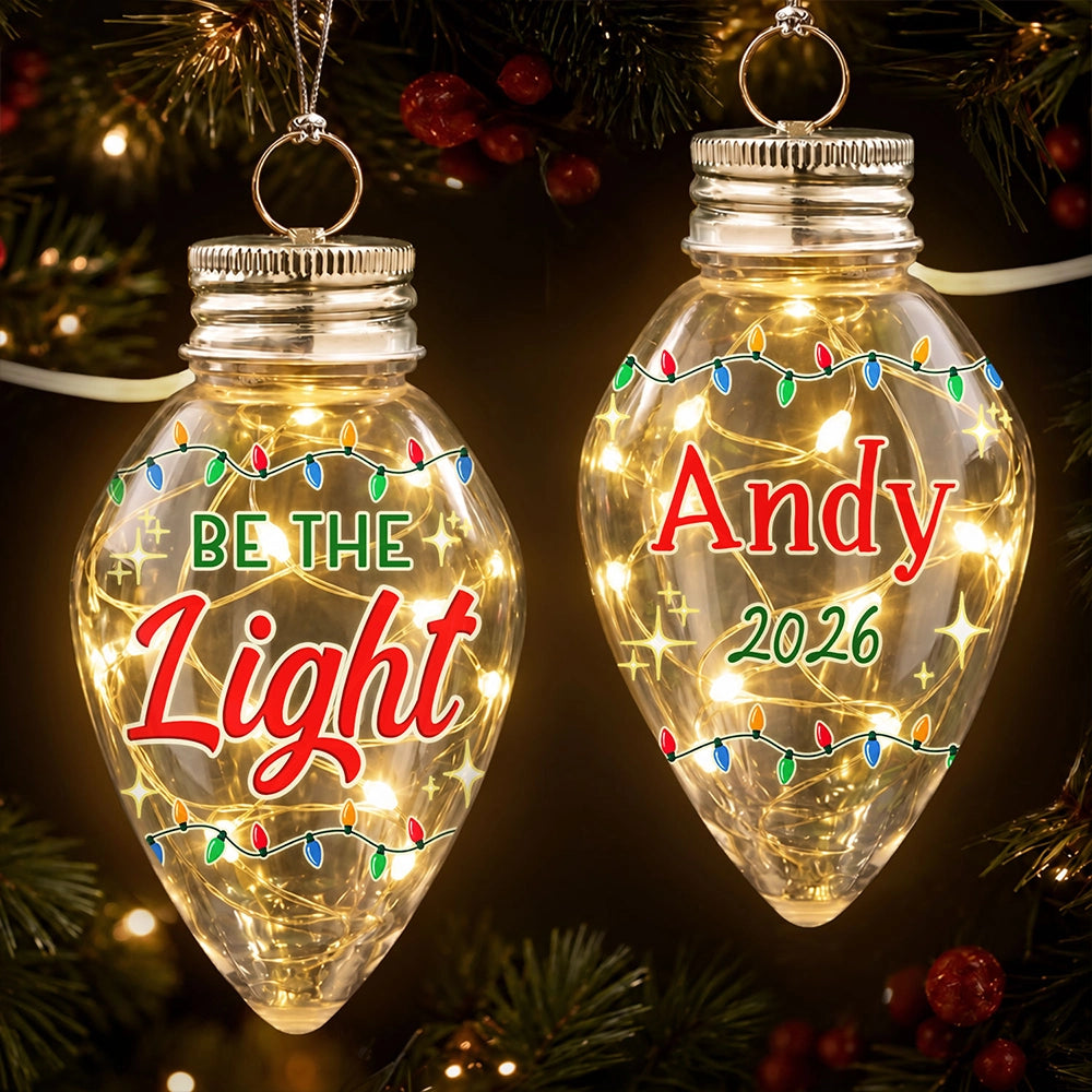 Christmas Decoration For Family - Personalized Be The Light Chili Bulb LED Light