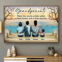Make The World Grandparents Grandkids Sympathy Memorial - Family Gift - Personalized Custom Poster