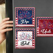 Gift For Mother,Gift For Grandma,Gift For Father,Gift For Grandpa,Independence Day,Top Market,Confident - America Mom Grandma Fireworks Celebration - Personalized Acrylic Magnet