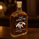 Gift For Father,Gift For Men,Happy,Vector - First Time Ever As A Family Of Three - Personalized Whiskey Bottle