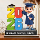 Graduation,Gift For Kids,Grandma - Grandkids,Gift For Grandkids,Dad - Children,Mom - Children,Happy - Congrats Pre-k Preschool Kindergarten Graduated - Personalized Custom Shaped Wooden Plaque