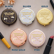 Mom,Daughters,Gift For Daughter,Love,Gift For Mother - Mom And Daughter Forever Linked Together - Personalized Compact Mirror