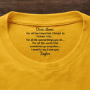 Gift For Mother,Gift For Father,Love - Mom Dad Thank Your For Believing In Me - Personalized T Shirt