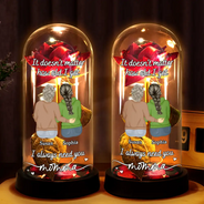 Gift For Mother,Gift For Women,Love - Mom I Always Need You - Personalized Everlasting Rose Dome Lamp