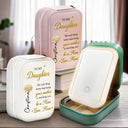 Gift For Daughter, Mom - Daughters (Adult), Gift For Women, Happy, Grandma - Grandkids, Gift For Grandkids - Mom Daughter The Only Thing Better Than Being Your Mother - Personalized Makeup Box With LED Mirror
