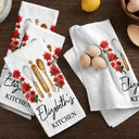 Cooking, Gift For Yourself, Gift For Women, Top Market, Cozy, Icon - Mom Grandma Kitchen Birth Flower - Personalized Kitchen Towel
