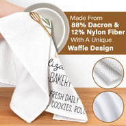 Gift For Wife,Gift For Yourself,Gift For Women,Gift For Mother,Gift For Aunt,Gift For Grandma,Happy,Cooking,Baking  - Mom Grandma Kitchen Cooking For Love - Personalized Kitchen Towel