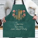 Confident, Gift For Yourself, Cooking, Gift For Women, Icon - Mom Grandma Kitchen Cooking For Love Birth Flower - Personalized Apron