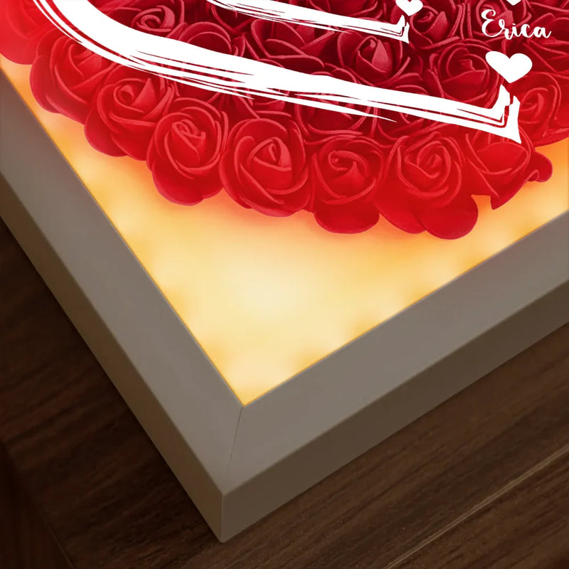 Gift For Mother, Gift For Grandma, Grandma - Grandkids, Happy - Mom Grandma Little Sweethearts - Personalized LED Light Flower Shadow Box