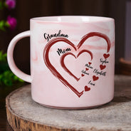Gift For Grandma,Gift For Mother,Love - Mom Grandma Sweethearts - Personalized Combo Mug & Serving Board