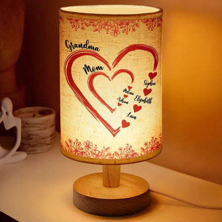 Mom Grandma Sweethearts - Personalized Fabric Lamp