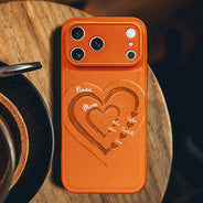 Gift For Mother, Gift For Grandma, Love - Mom Grandma Sweethearts - Personalized Leather Phone Case