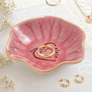Happy, Gift For Mother, Gift For Grandma - Mom Grandma Sweethearts - Personalized Lotus Jewelry Dish